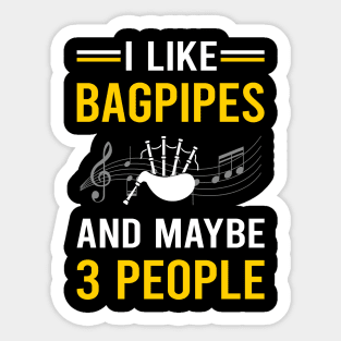 3 People Bagpipe Bagpipes Bagpiper Sticker